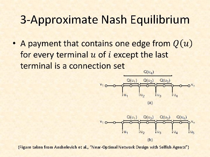 3 -Approximate Nash Equilibrium • (Figure taken from Anshelevich et al. , “Near-Optimal Network