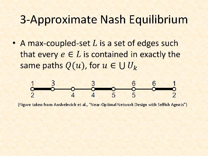 3 -Approximate Nash Equilibrium • (Figure taken from Anshelevich et al. , “Near-Optimal Network