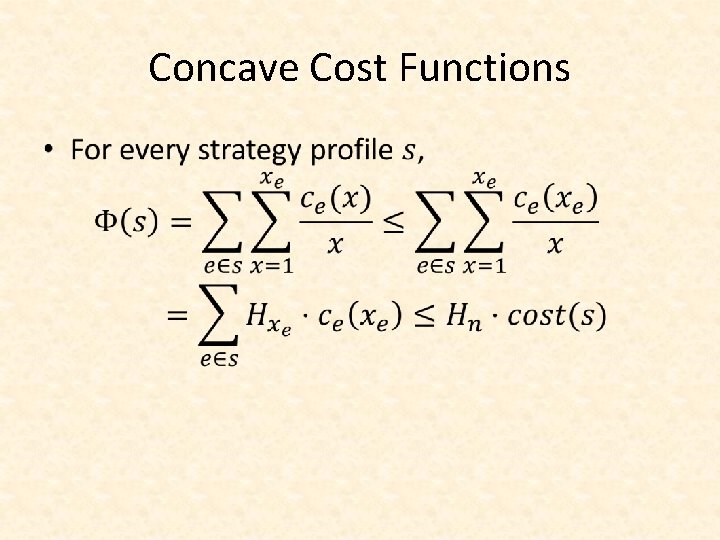 Concave Cost Functions • 