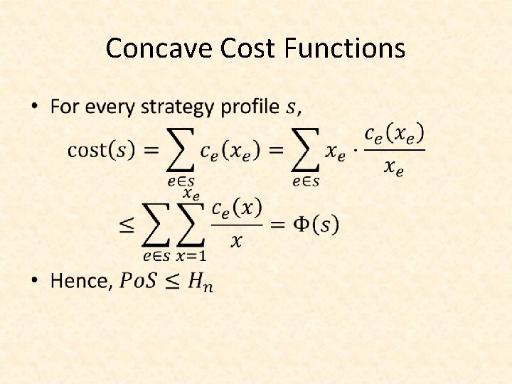 Concave Cost Functions • 