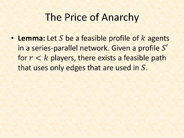 The Price of Anarchy • 