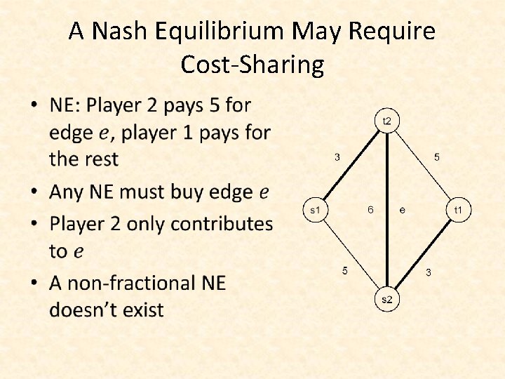 A Nash Equilibrium May Require Cost-Sharing • 