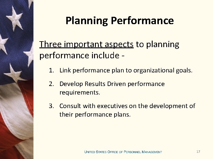 Planning Performance Three important aspects to planning performance include - 1. Link performance plan