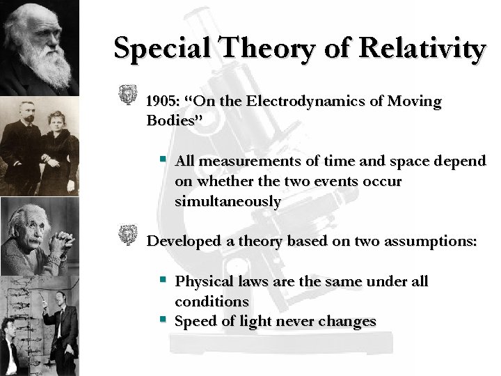 Special Theory of Relativity 1905: “On the Electrodynamics of Moving Bodies” § All measurements