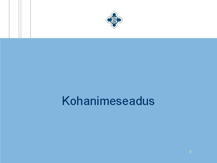 Kohanimeseadus 8 