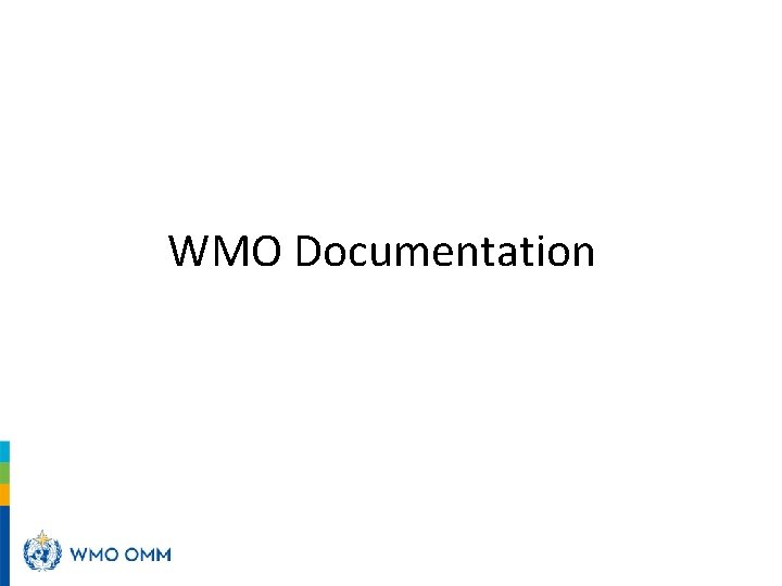 WMO Documentation 