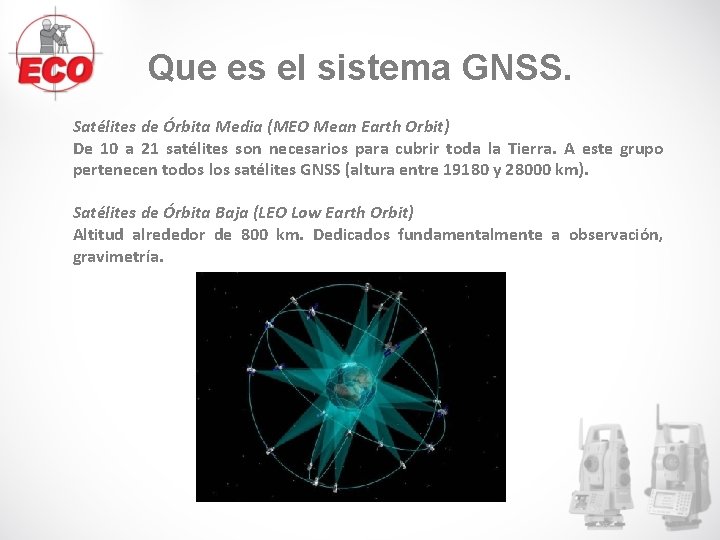Que es el sistema GNSS. Satélites de Órbita Media (MEO Mean Earth Orbit) De Que es el sistema GNSS. Satélites de Órbita Media (MEO Mean Earth Orbit) De