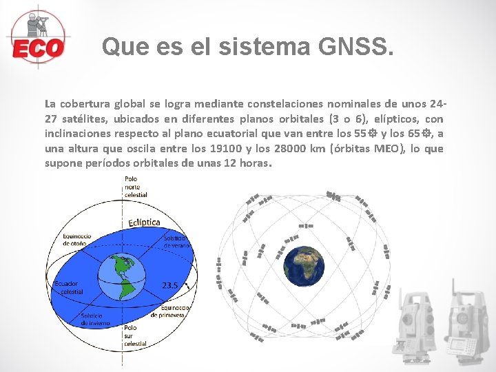 Que es el sistema GNSS. La cobertura global se logra mediante constelaciones nominales de Que es el sistema GNSS. La cobertura global se logra mediante constelaciones nominales de
