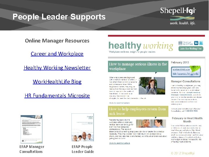 People Leader Supports Online Manager Resources Career and Workplace Healthy Working Newsletter Work. Health.