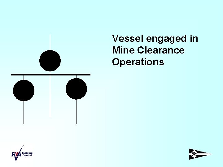 Vessel engaged in Mine Clearance Operations 