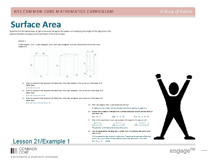 NYS COMMON CORE MATHEMATICS CURRICULUM Surface Area Lesson 21/Example 1 © 2012 Common Core,