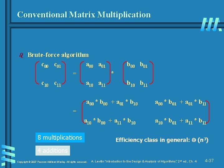 Conventional Matrix Multiplication b Brute-force algorithm c 00 c 01 a 00 a 01