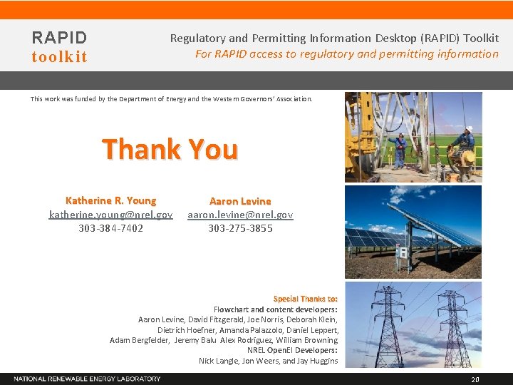 RAPID toolkit Regulatory and Permitting Information Desktop (RAPID) Toolkit For RAPID access to regulatory
