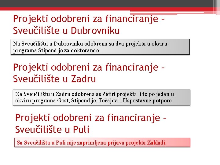 Projekti odobreni za financiranje – Sveučilište u Dubrovniku Na Sveučilištu u Dubrovniku odobrena su Projekti odobreni za financiranje – Sveučilište u Dubrovniku Na Sveučilištu u Dubrovniku odobrena su