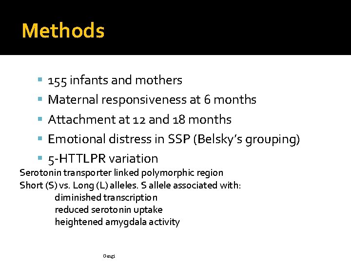 Methods 155 infants and mothers Maternal responsiveness at 6 months Attachment at 12 and Methods 155 infants and mothers Maternal responsiveness at 6 months Attachment at 12 and