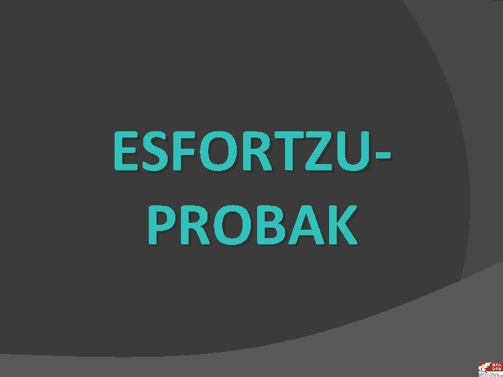 ESFORTZUPROBAK 