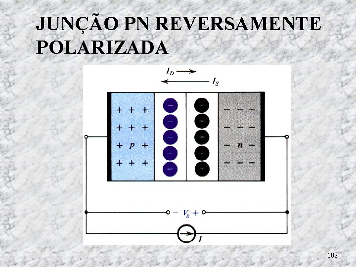 JUNÇÃO PN REVERSAMENTE POLARIZADA 102 JUNÇÃO PN REVERSAMENTE POLARIZADA 102