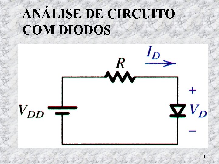 ANÁLISE DE CIRCUITO COM DIODOS 19 ANÁLISE DE CIRCUITO COM DIODOS 19