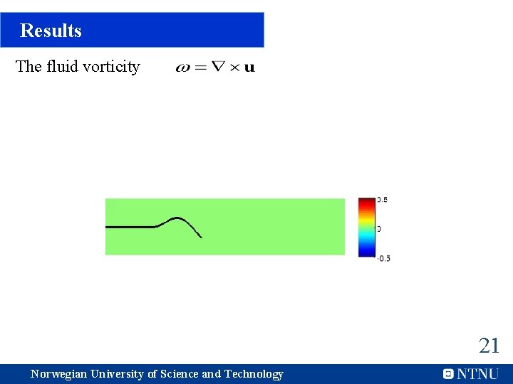 Results The fluid vorticity 21 Norwegian University of Science and Technology 