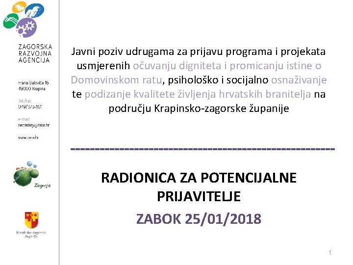 Javni poziv udrugama za prijavu programa i projekata usmjerenih očuvanju digniteta i promicanju istine