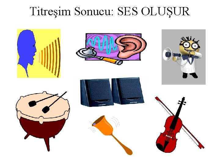 Titreşim Sonucu: SES OLUŞUR Titreşim Sonucu: SES OLUŞUR