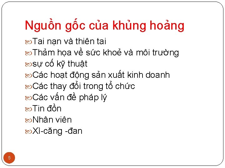 Nguồn gốc của khủng hoảng Tai nạn và thiên tai Thảm họa về sức