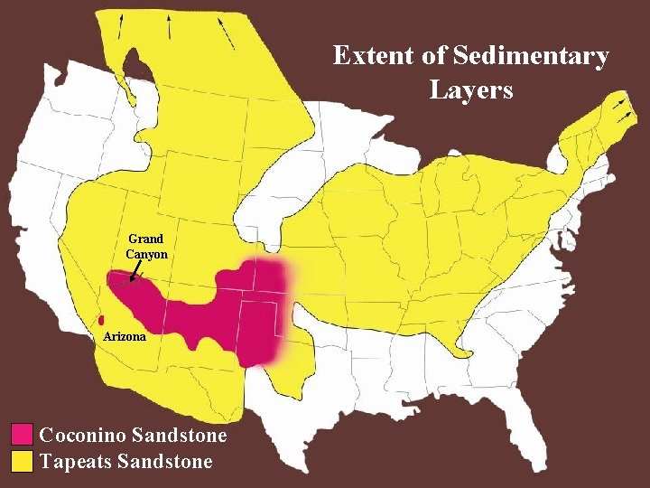 Extent of Sedimentary Layers Grand Canyon Arizona Coconino Sandstone Tapeats Sandstone 