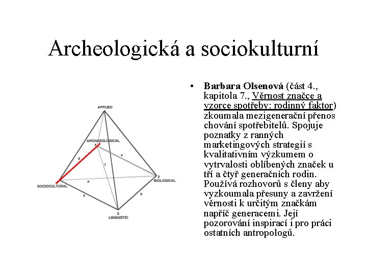 Archeologická a sociokulturní • Barbara Olsenová (část 4. , kapitola 7. , Věrnost značce