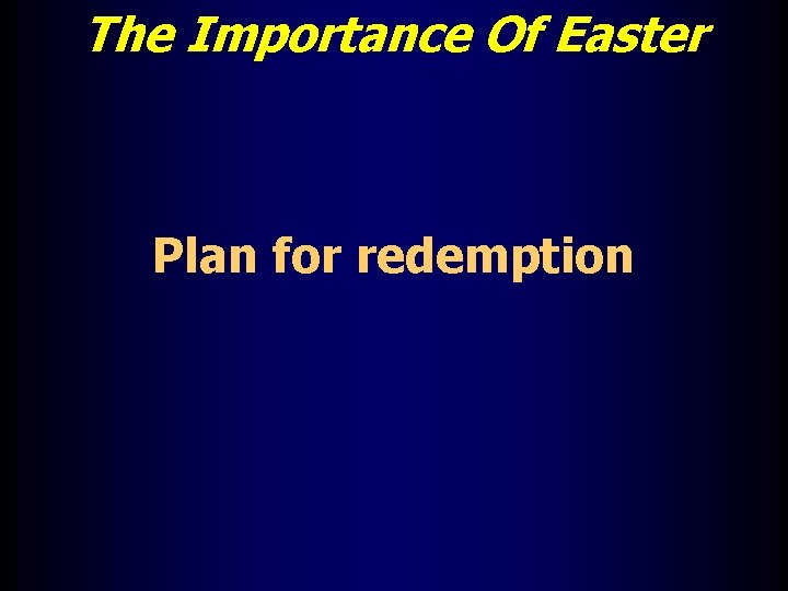 The Importance Of Easter Plan for redemption 