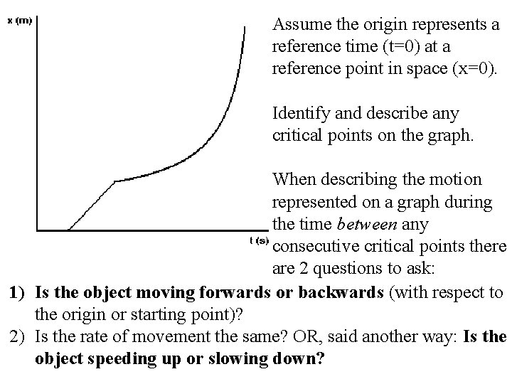 Assume the origin represents a reference time (t=0) at a reference point in space