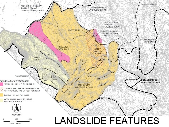 DOGAMI MAPPED LANDSLIDE TERRAIN LANDSLIDE FEATURES 