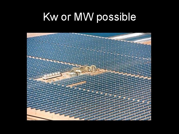 Kw or MW possible 