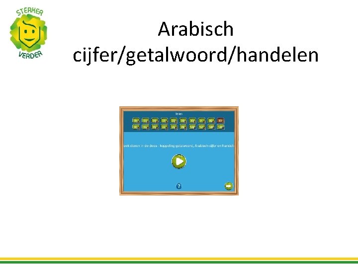 Arabisch cijfer/getalwoord/handelen 