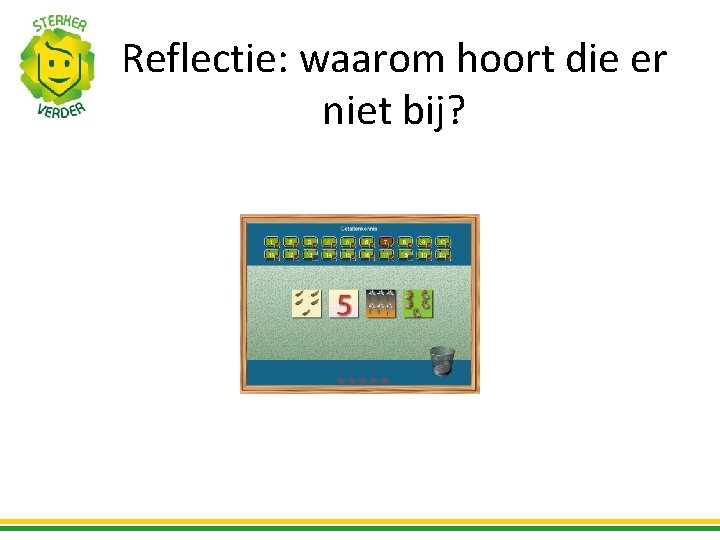 Reflectie: waarom hoort die er niet bij? 