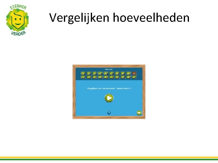 Vergelijken hoeveelheden 