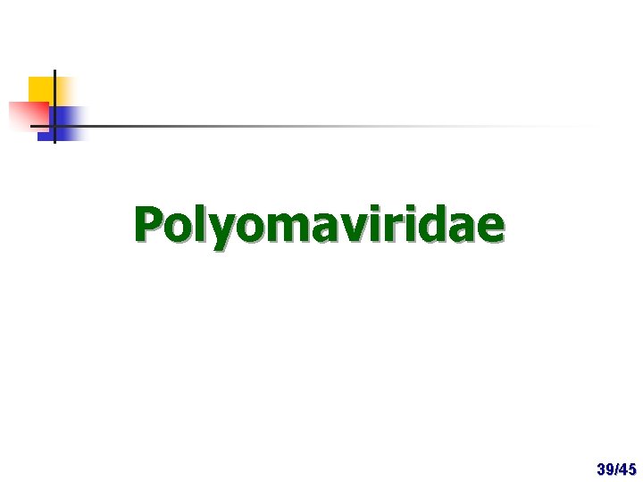 Polyomaviridae 39/45 