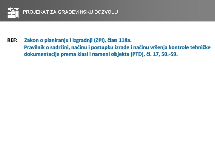 PROJEKAT ZA GRAĐEVINSKU DOZVOLU 