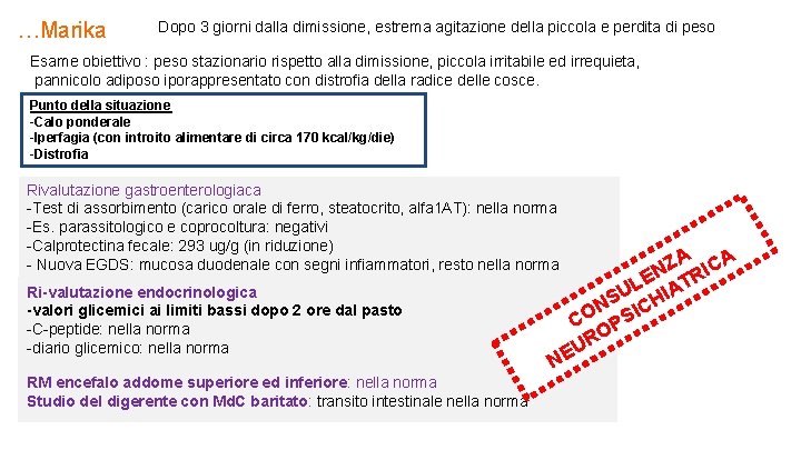 …Marika Dopo 3 giorni dalla dimissione, estrema agitazione della piccola e perdita di peso