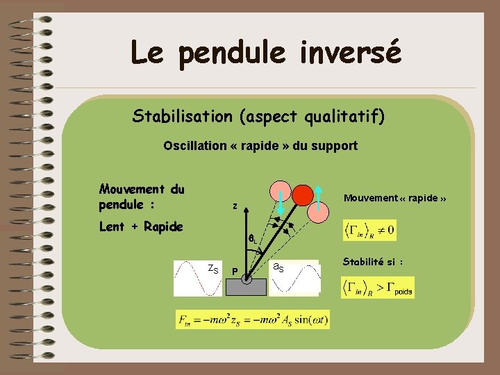 Udppc 2014 Stabilisation dun quilibre instable Plan Le