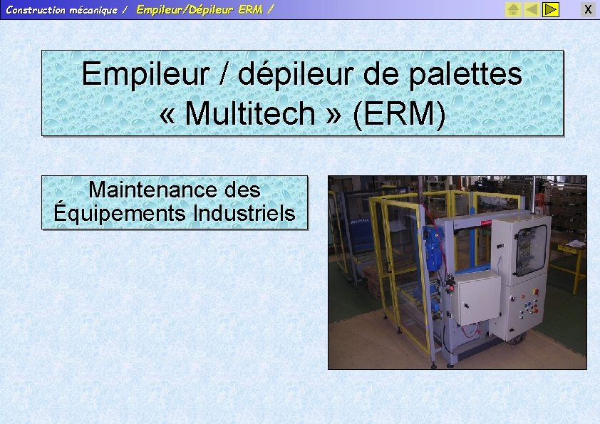Construction mécanique / Empileur/Dépileur ERM / Empileur / dépileur de palettes « Multitech »