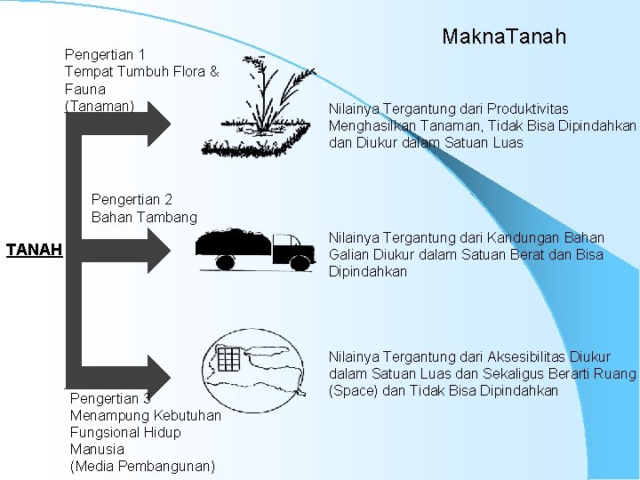 Pengertian 1 Tempat Tumbuh Flora & Fauna (Tanaman) Makna. Tanah Nilainya Tergantung dari Produktivitas