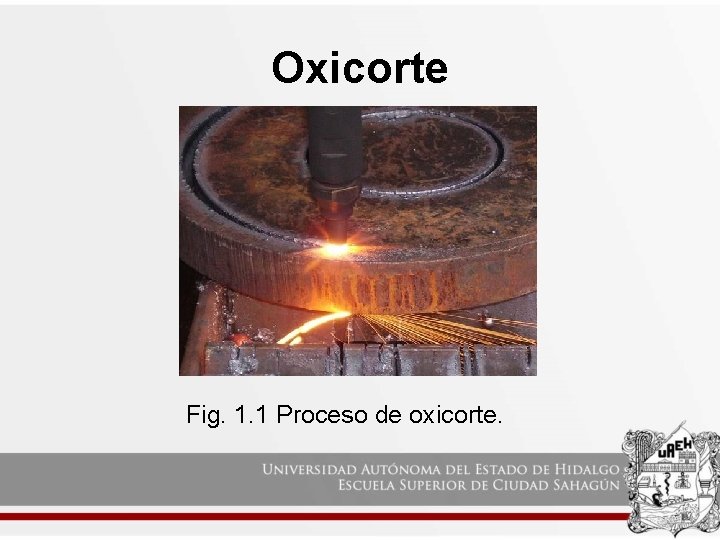 Oxicorte Fig. 1. 1 Proceso de oxicorte. 