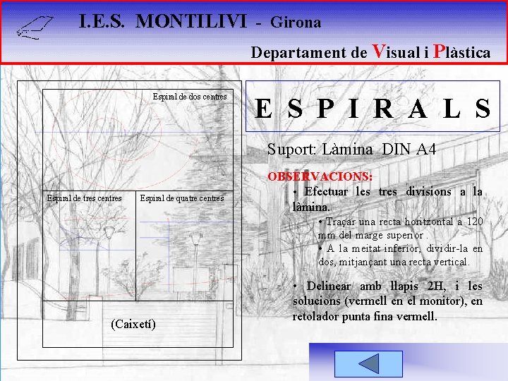 I. E. S. MONTILIVI - Girona Departament de Visual i Plàstica Espiral de dos