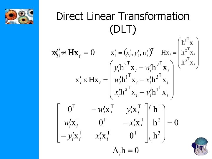 Direct Linear Transformation (DLT) 