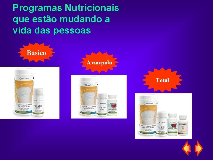 Programas Nutricionais que estão mudando a vida das pessoas Básico Avançado Total 