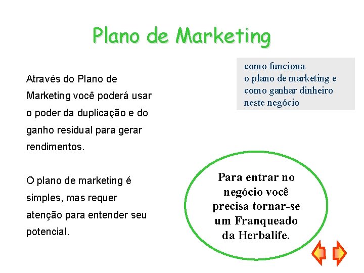 Plano de Marketing Através do Plano de Marketing você poderá usar o poder da