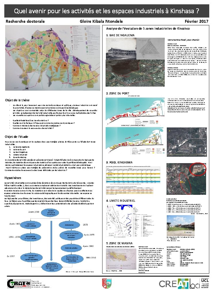 Quel avenir pour les activités et les espaces industriels à Kinshasa ? Recherche doctorale