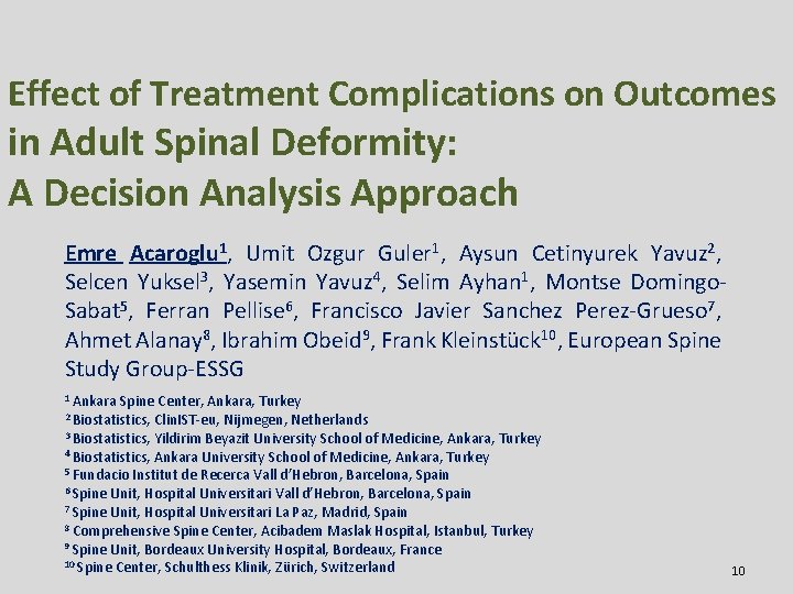 Effect of Treatment Complications on Outcomes in Adult Spinal Deformity: A Decision Analysis Approach