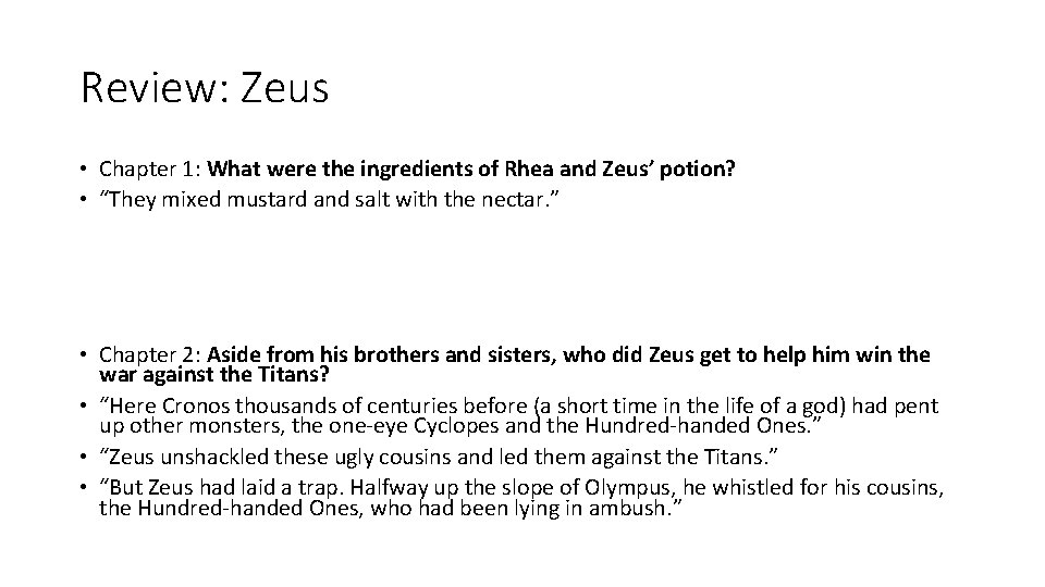 Review: Zeus • Chapter 1: What were the ingredients of Rhea and Zeus’ potion? Review: Zeus • Chapter 1: What were the ingredients of Rhea and Zeus’ potion?