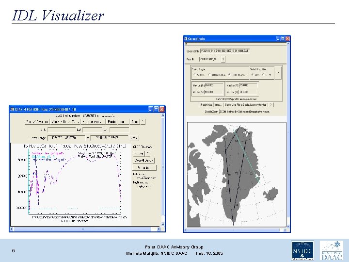 Idl Virtual Machine ICESatGLAS Tools at NSIDC Melinda Marquis NSIDC Product
